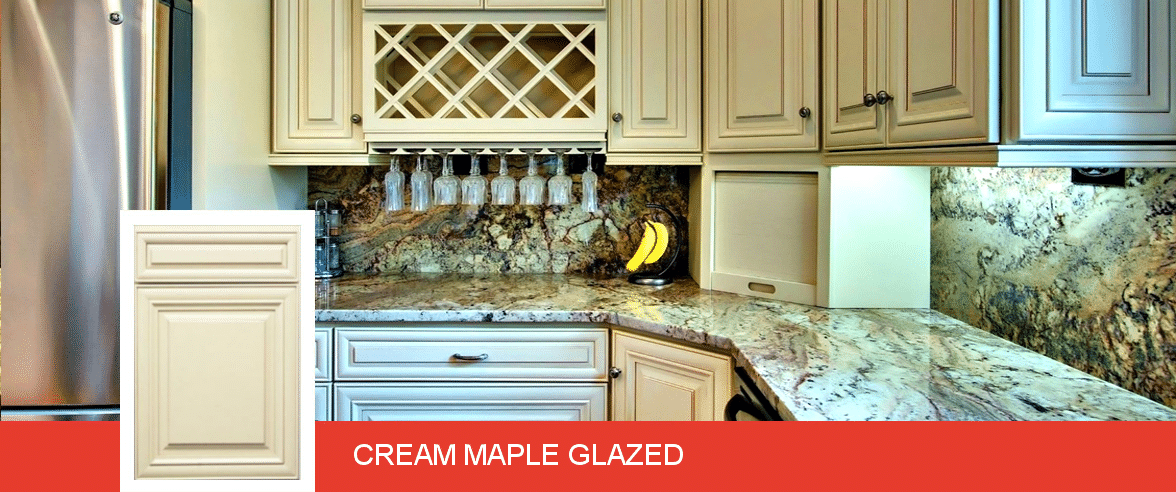 J And K Cream Maple Glazed Cabinet Era