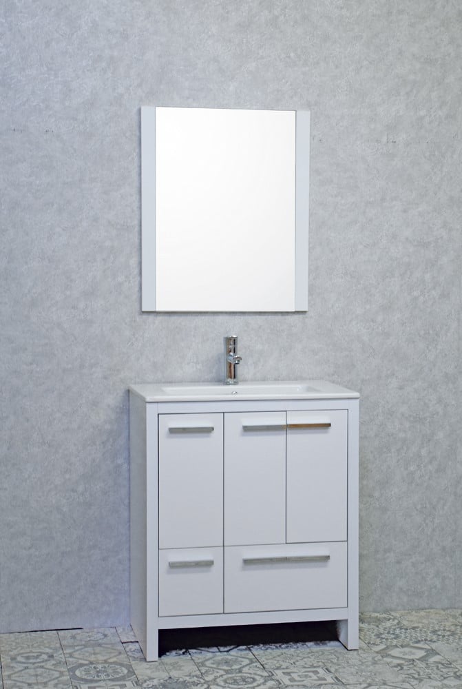 Bianca 28 White Bathroom Vanity Cabinet Era