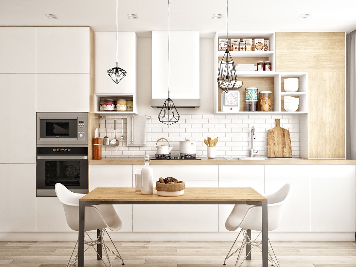 Creatice Scandinavian Kitchen Furniture for Large Space